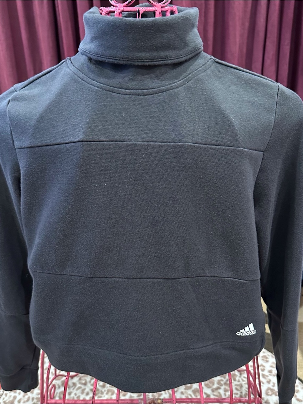 adidas womens Black Turtleneck Sweatshirt